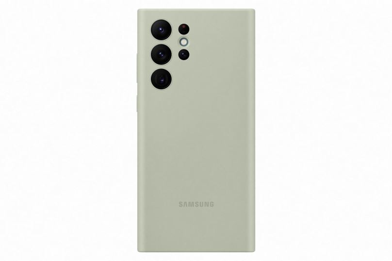 Kryt na mobil Samsung Galaxy S22 Ultra 5G Silikonový zadní kryt olivově zelený