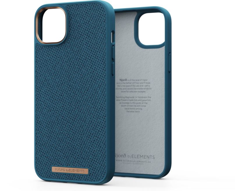 Kryt na mobil Njord iPhone 14 Plus Woven Fabric Case Deep Sea