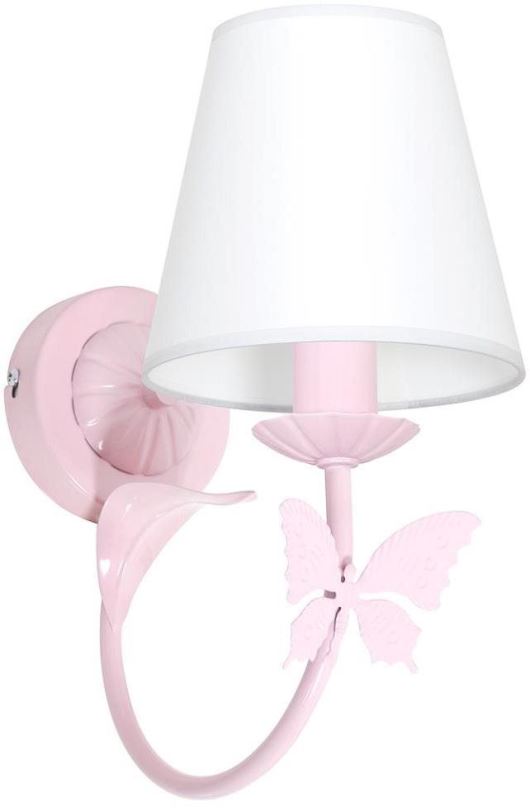 Nástěnná lampa Dětské nástěnné svítidlo MOTÝLEK 1xE14/60W růžová