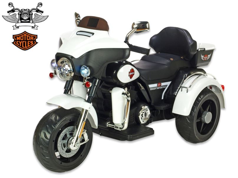 Motorka pro děti Big chopper Motorcycle, bílý