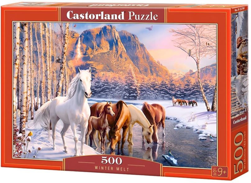 Puzzle CASTORLAND Puzzle Stádo koní 500 dílků