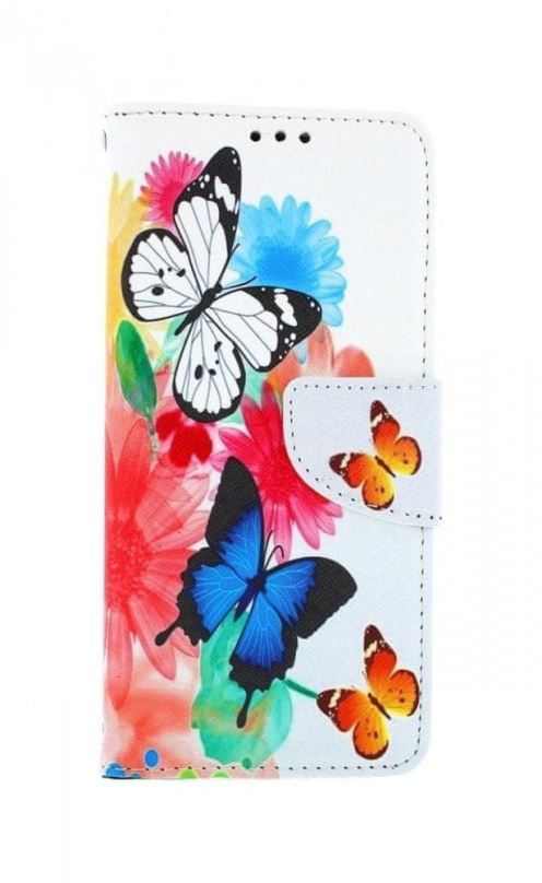 Kryt na mobil TopQ Samsung A31 knížkový Barevný s motýlky 51066