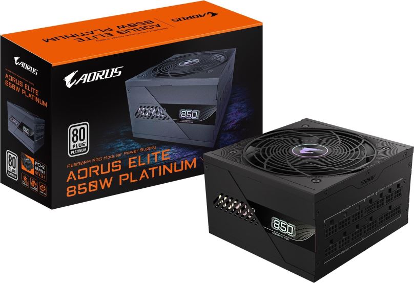 Počítačový zdroj GIGABYTE AORUS ELITE P850W 80+ Platinum Modular PCIe 5.1