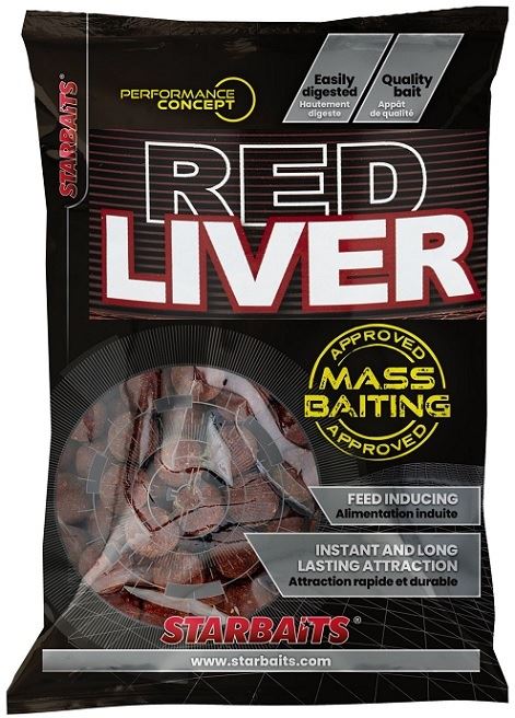 Starbaits Boilie Red Liver Mass Baiting 3kg Hmotnost: 3kg, Průměr: 20mm