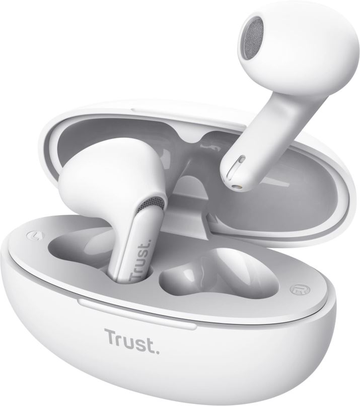 Bezdrátová sluchátka Trust YAVI ENC earphones bílá