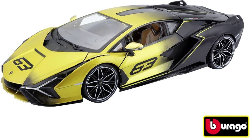 Kovový model Bburago 1:18 TOP Lamborghini Sian FKP 37 yelow