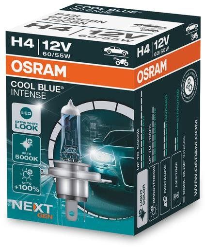Autožárovka OSRAM H4 Cool Blue Intense Next Generation, 12V, 60/55W, P43t, krabička