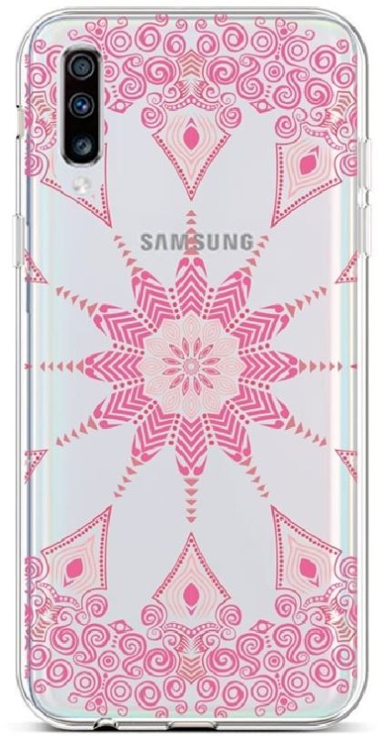 Kryt na mobil TopQ Samsung A70 silikon Pink Mandala 42015