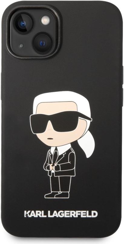 Kryt na mobil Karl Lagerfeld Liquid Silicone Ikonik NFT Zadní Kryt pro iPhone 14 Plus Black