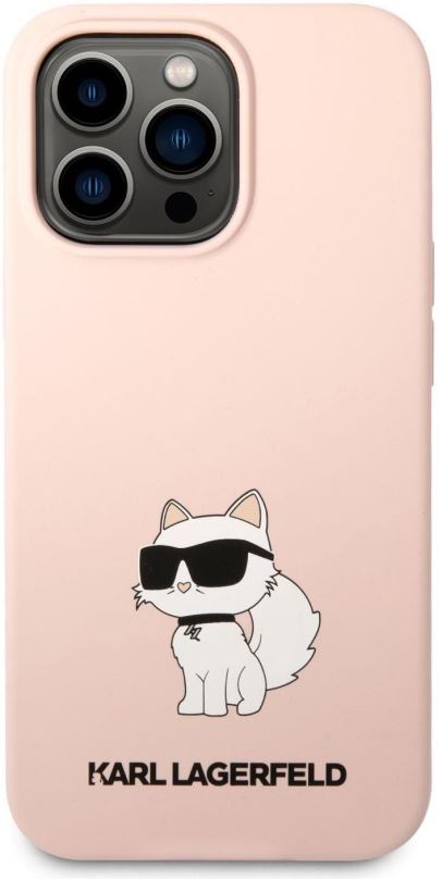Kryt na mobil Karl Lagerfeld Liquid Silicone Choupette NFT Zadní Kryt pro iPhone 13 Pro Max Pink