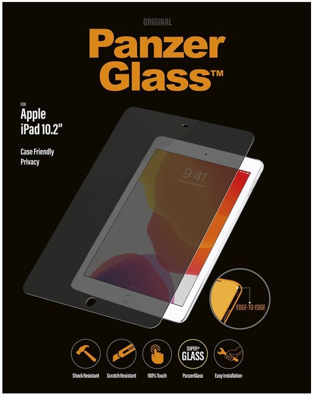 Ochranné sklo PanzerGlass Edge-to-Edge Privacy pro Apple iPad 10.2'' čiré