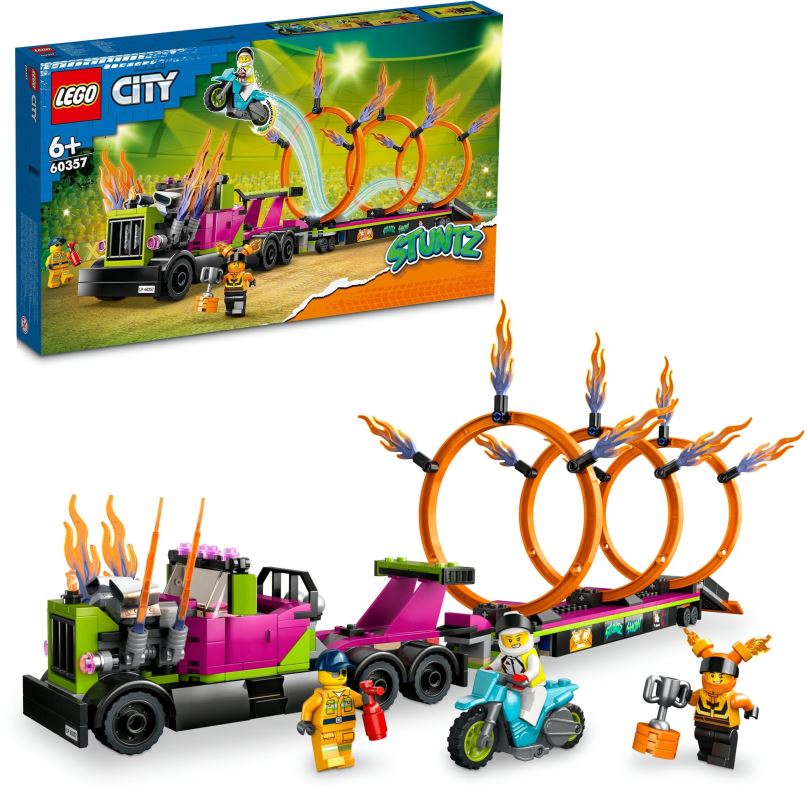 LEGO stavebnice LEGO® City 60357 Tahač s ohnivými kruhy