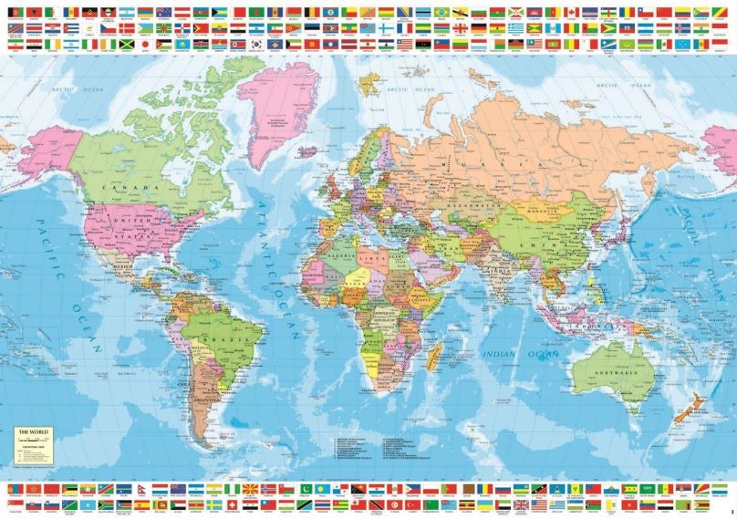 Puzzle Puzzle Politická mapa světa 1500 dílků