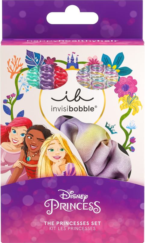 Gumičky do vlasů INVISIBOBBLE KIDS SET Disney The Princesses 7 ks