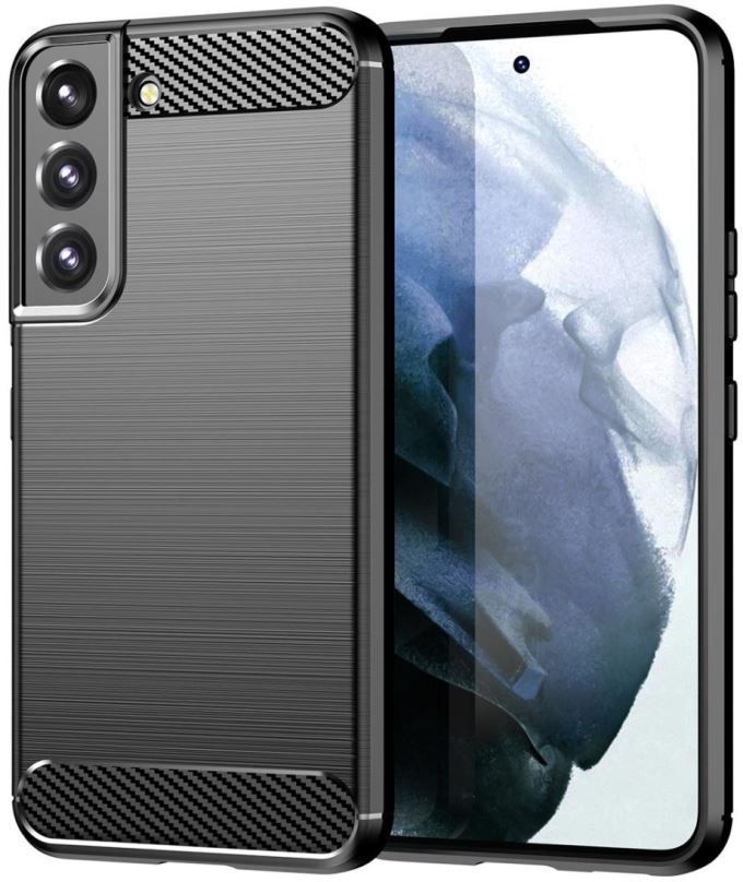 Kryt na mobil MG Carbon silikonový pro Samsung Galaxy S23 Plus, černý