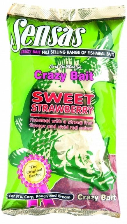 Sensas Vnadící směs Crazy Bait Sweet Strawberry 1kg