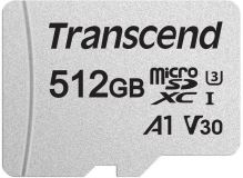 Paměťová karta Transcend microSDXC 512GB SDC300S + SD adaptér
