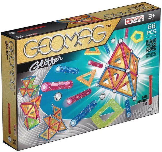 Stavebnice Geomag - Glitter 68 dílků