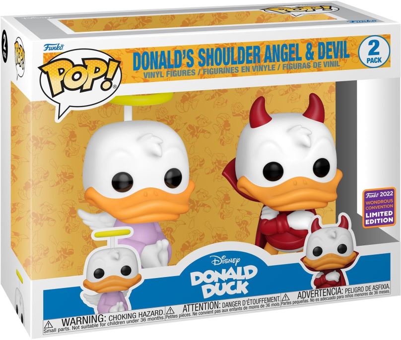 Funko POP Disney: Donald Duck- 2PK Donald’s Shoulder Angel and Devil