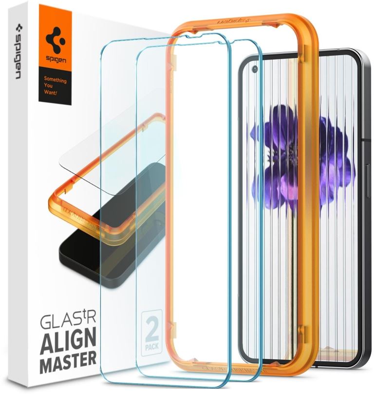 Ochranné sklo Spigen Glass AlignMaster 2 Pack Clear Nothing Phone (1)
