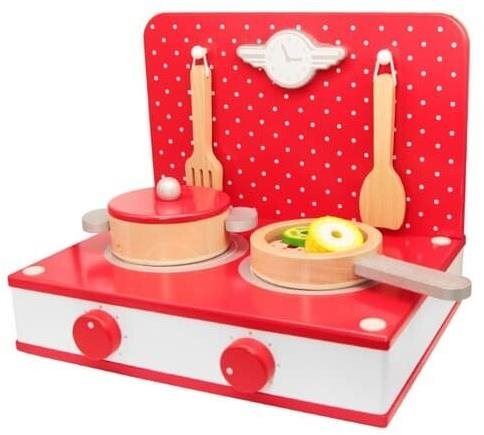 Dětský spotřebič Classic World Dřevěná stolní kuchyně červená