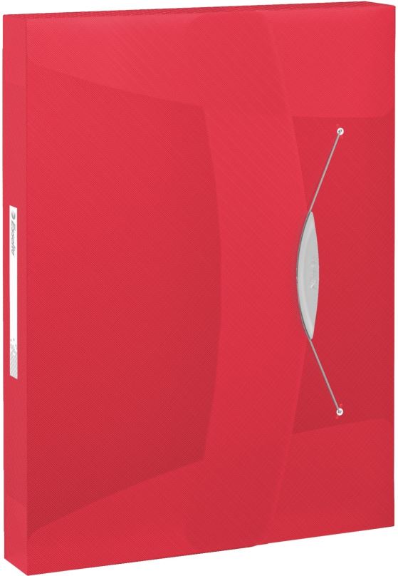 Desky na dokumenty ESSELTE VIVIDA A4 s gumičkou, transparentní červená