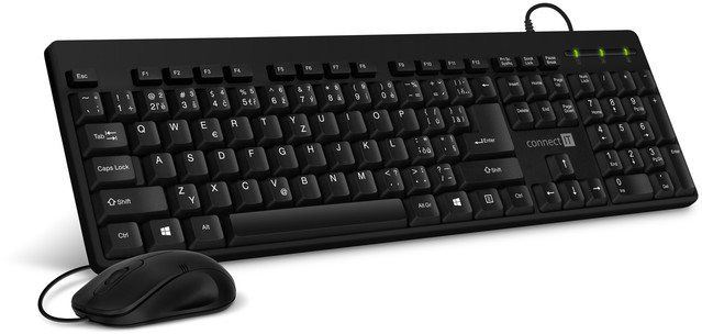 Set klávesnice a myši CONNECT IT CKM-4000-CS černá - CZ/SK