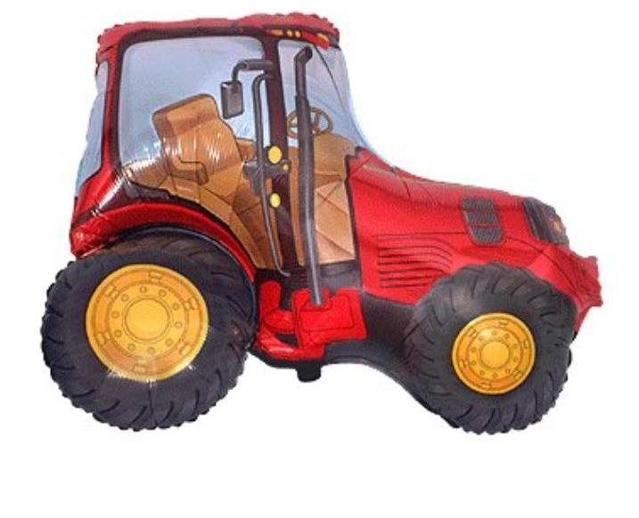 Balonky Balón foliový 60 cm traktor - farma - červený