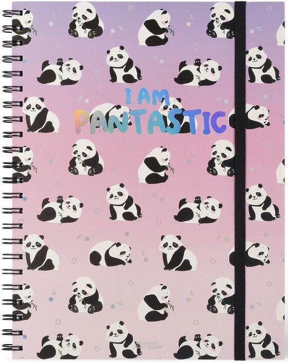 Poznámkový blok Legami Trio Spiral Notebook - Maxi Panda (Pantastic lilac)