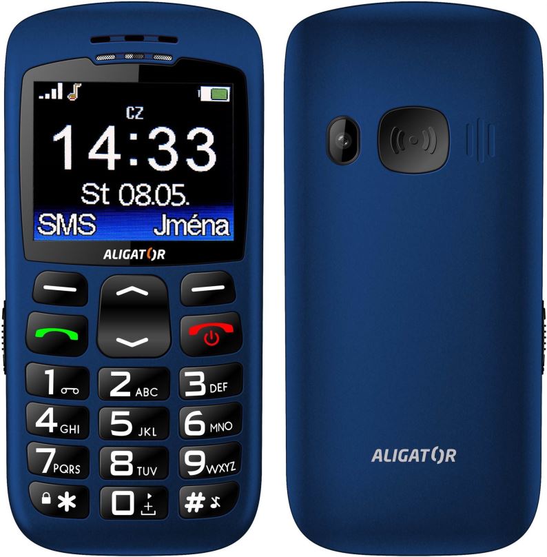 Mobilní telefon Aligator A670 Senior Blue