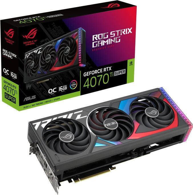 Grafická karta ASUS ROG STRIX GeForce RTX 4070 Ti SUPER O16G GAMING