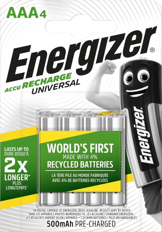 Nabíjecí baterie Energizer Universal AAA 500mAh 4ks