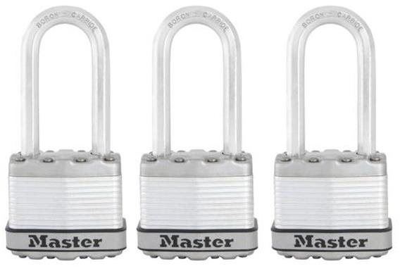 Visací zámek Master Lock Set 3 ks titanových visacích zámků M1EURTRILH Master Lock Excell 45mm
