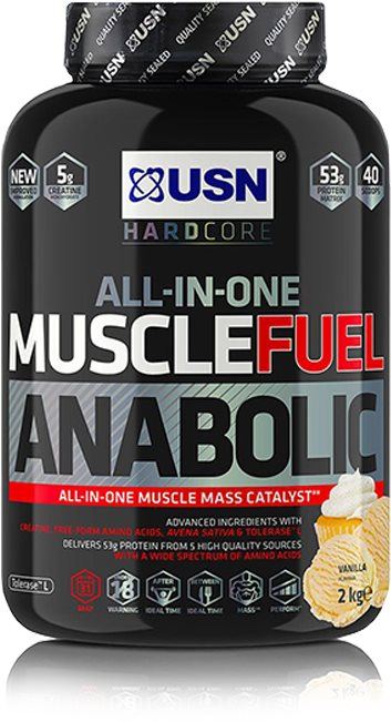 Gainer USN Muscle Fuel Anabolic, 2000g, vanilka