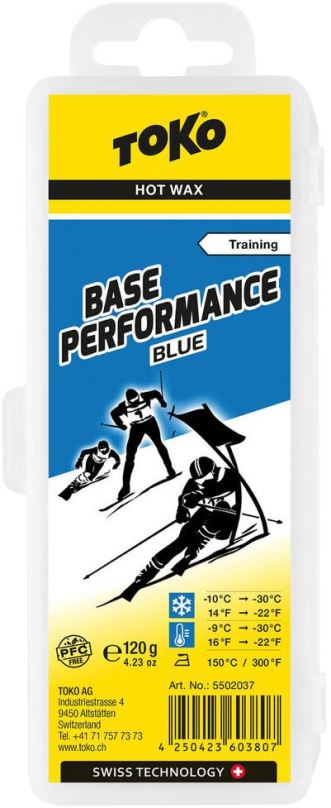 Lyžařský vosk Toko Base Performance parafín modrý 120g