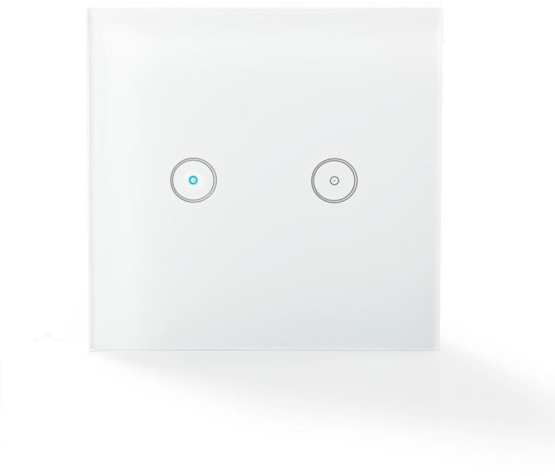 WiFi spínač NEDIS Wi-Fi chytrý spínač osvětlení dvojitý