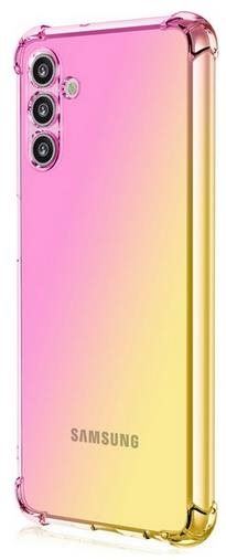 Kryt na mobil TopQ Kryt Samsung A04s Shock duhový růžovo-žlutý 87087