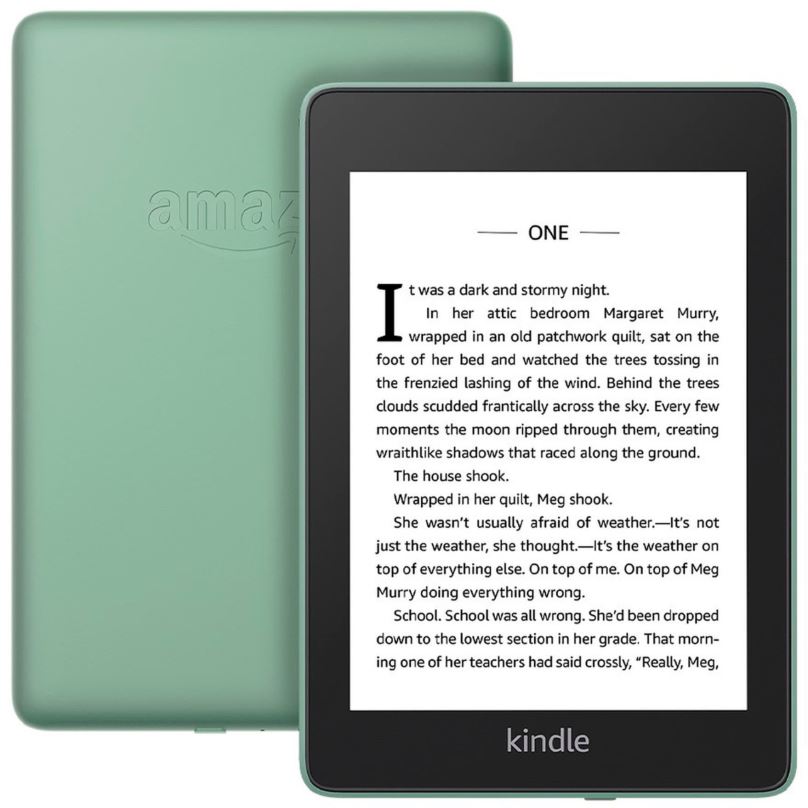 Elektronická čtečka knih Amazon Kindle Paperwhite 4 2018 (8GB) Sage (green) S REKLAMOU