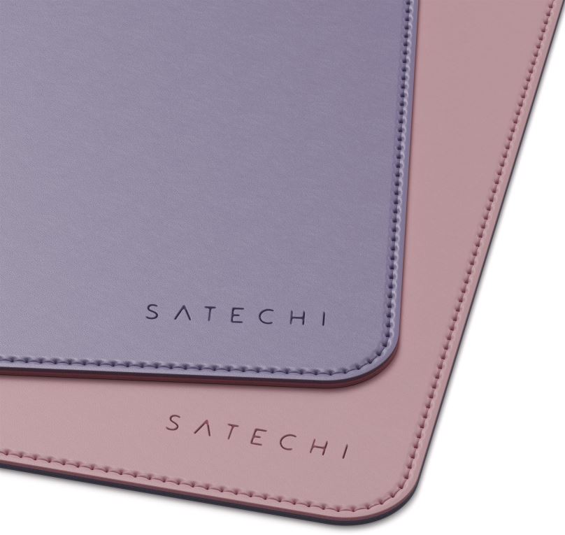 Podložka pod myš Satechi dual sided Eco-leather Deskmate - Pink/Purple