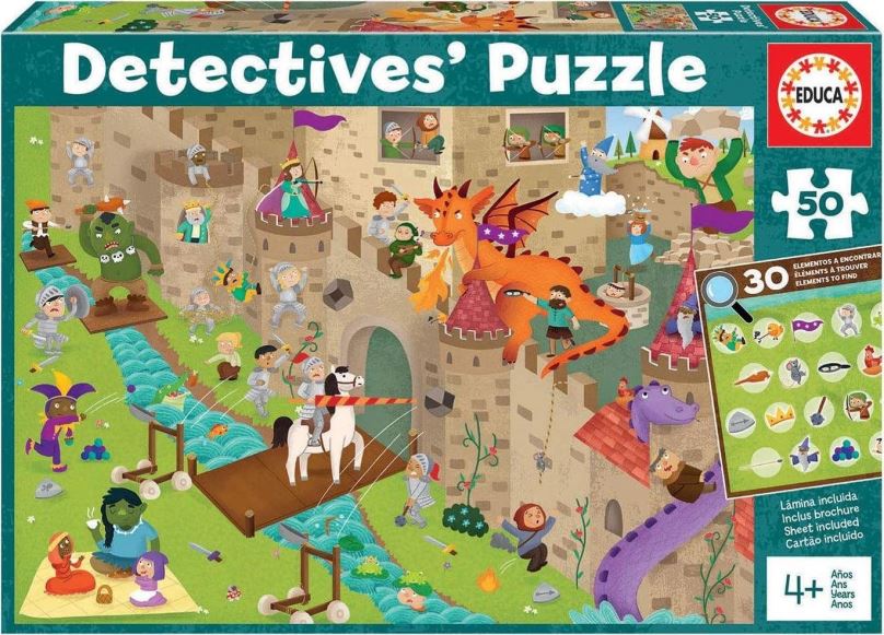 Puzzle Educa Detektivní puzzle Hrad 50 dílků
