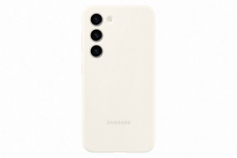 Kryt na mobil Samsung Galaxy S23 Silikonový zadní kryt Cream