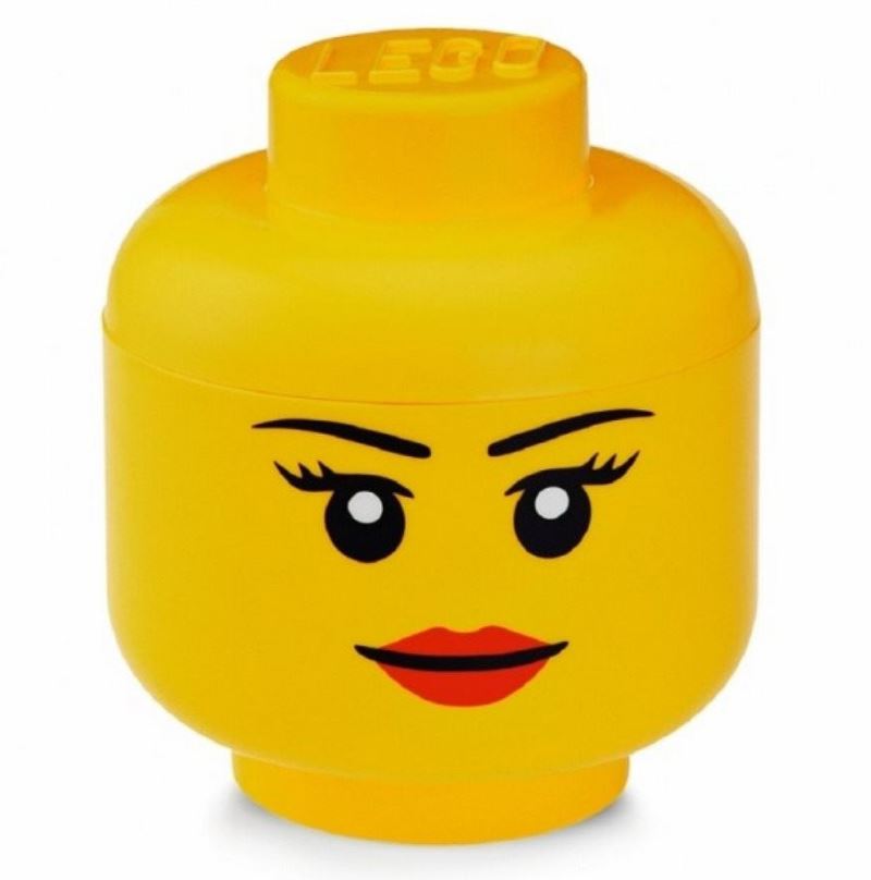 Úložný box LEGO úložná hlava (velikost L) - dívka