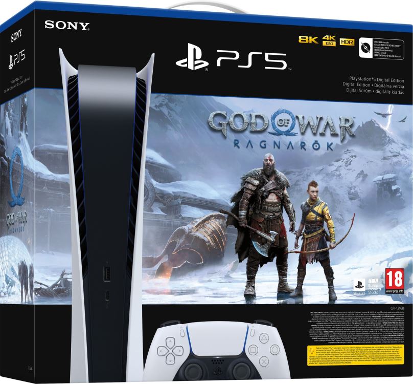 Herní konzole PlayStation 5 Digital Edition + God of War Ragnarok