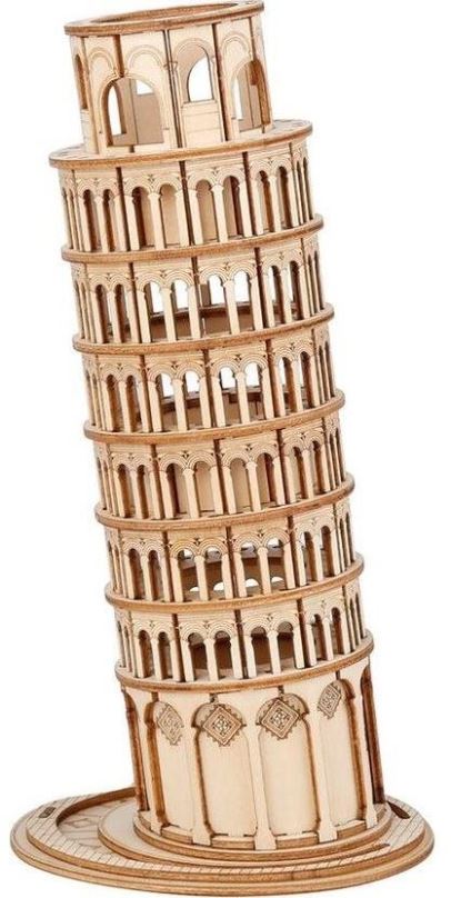 3D puzzle Robotime Rolife 3D dřevěné puzzle Šikmá věž v Pise 137 dílků