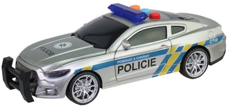 Auto Policejní auto  na setrvačník, 17 cm, světlo, zvuk (čeština), na baterie