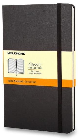 Zápisník MOLESKINE L, tvrdé desky, linkovaný, černý