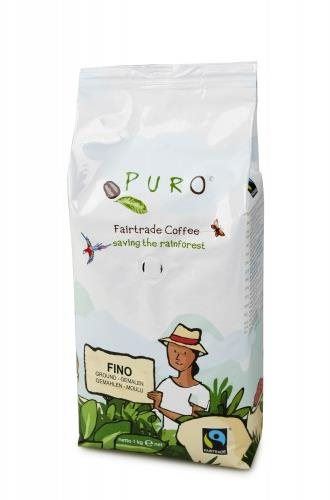 Káva Puro Hrubě mletá káva Fairtrade FINO 100% Arabica 1 kg
