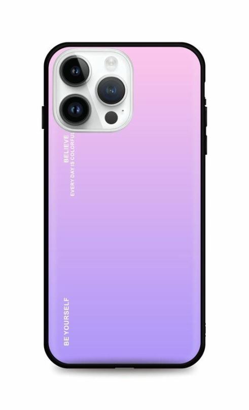 Kryt na mobil TopQ Kryt LUXURY iPhone 14 Pro pevný duhový růžový 84637