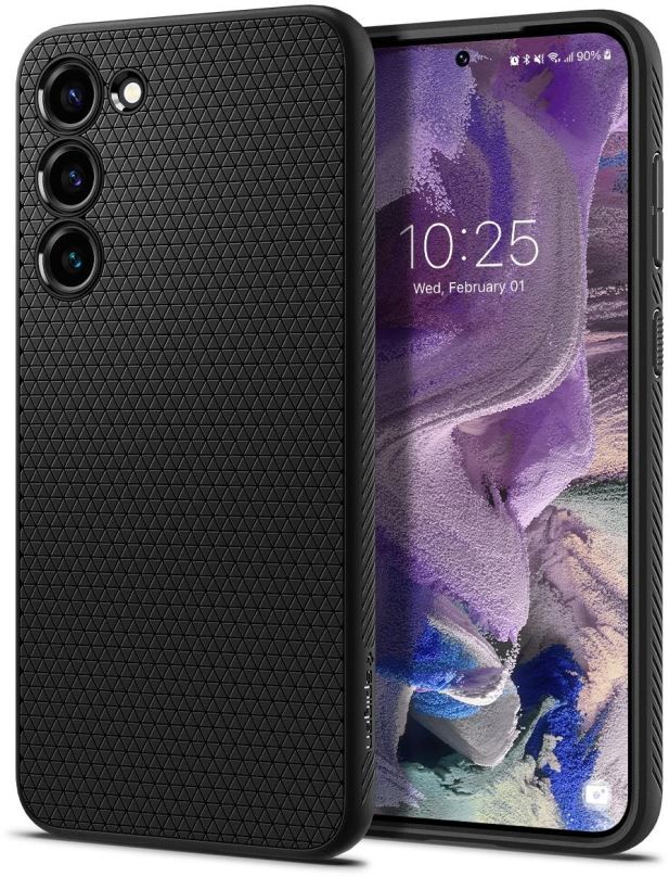 Kryt na mobil Spigen Liquid Air Black Samsung Galaxy S23