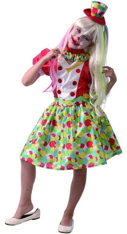 Kostým Šaty na karneval - klaun dívka,  110 - 120 cm